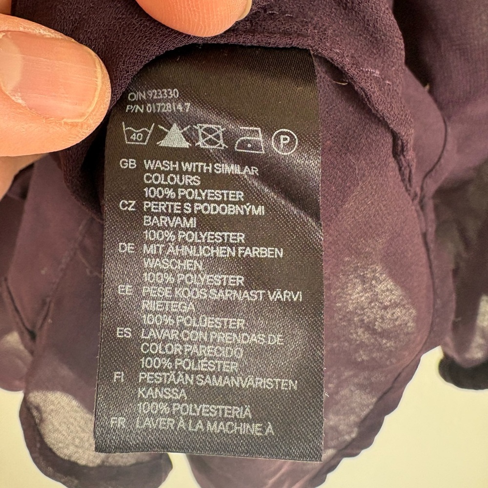 H&M Deep Purple Ruffle Blouse - Picture 4 of 7